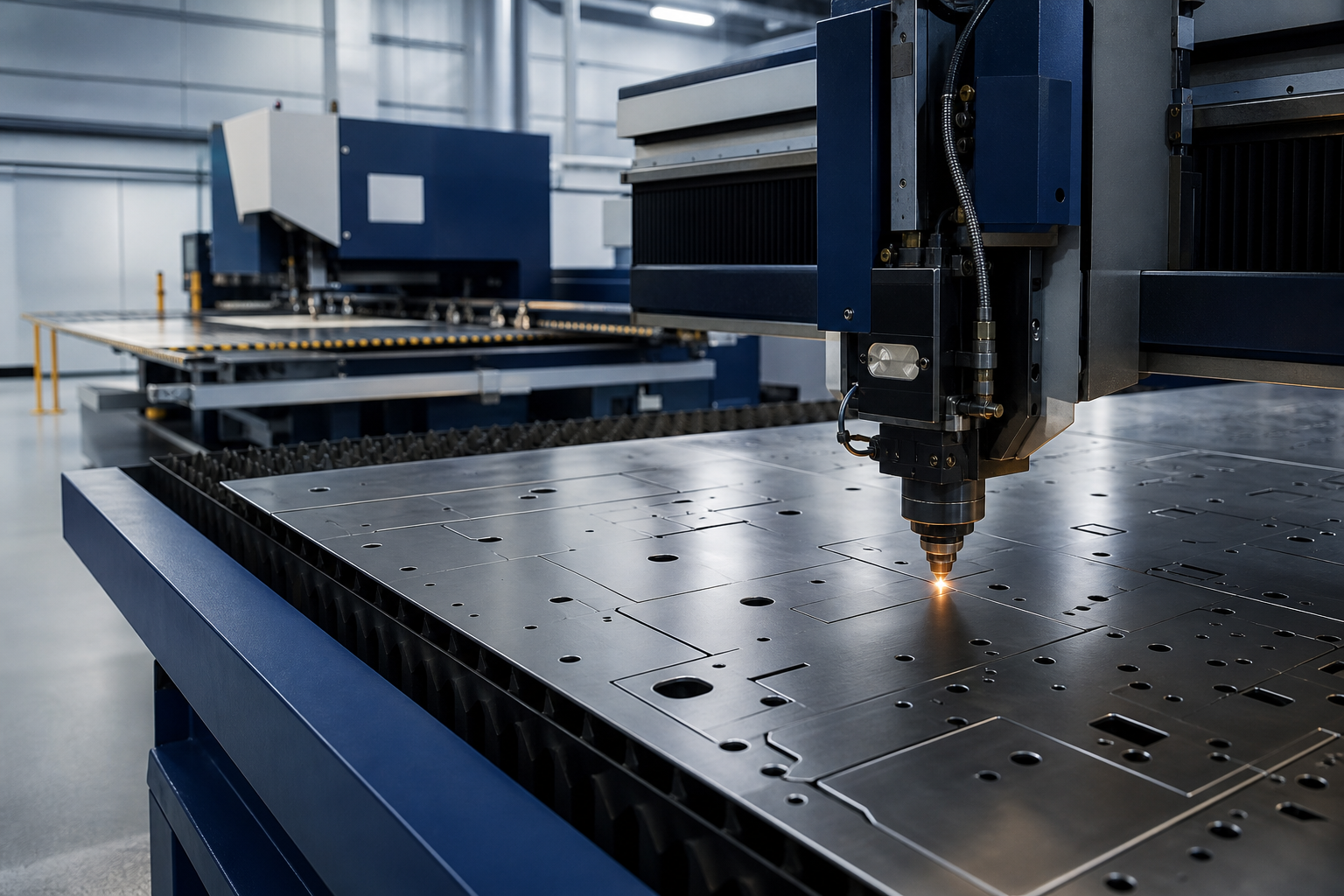 Precision sheet metal laser cutting and CNC punching