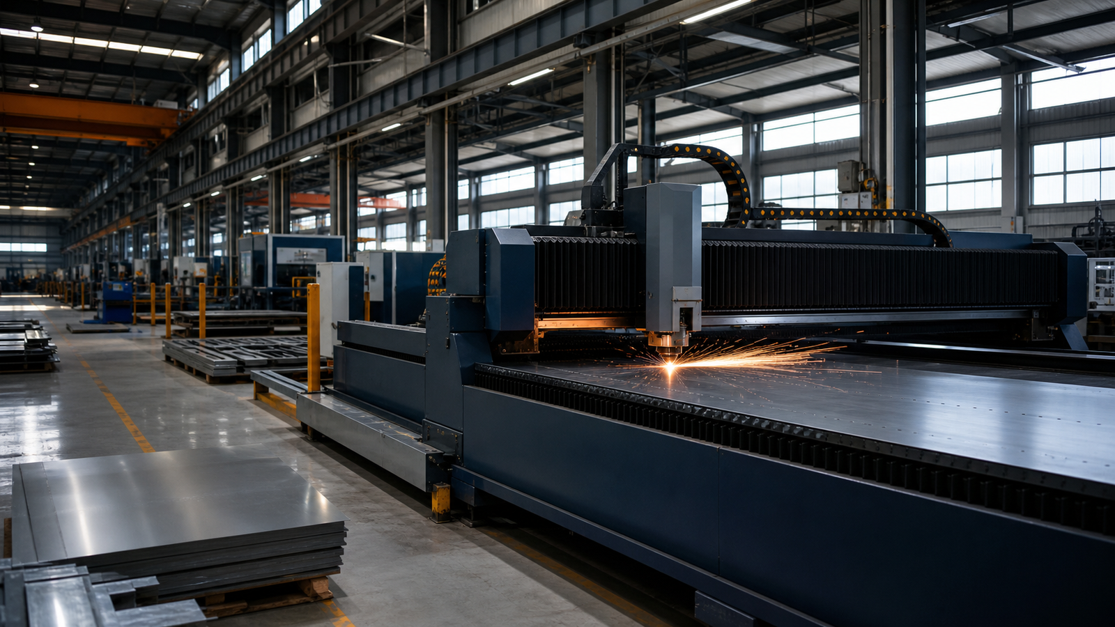 Modern precision sheet metal laser cutting facility