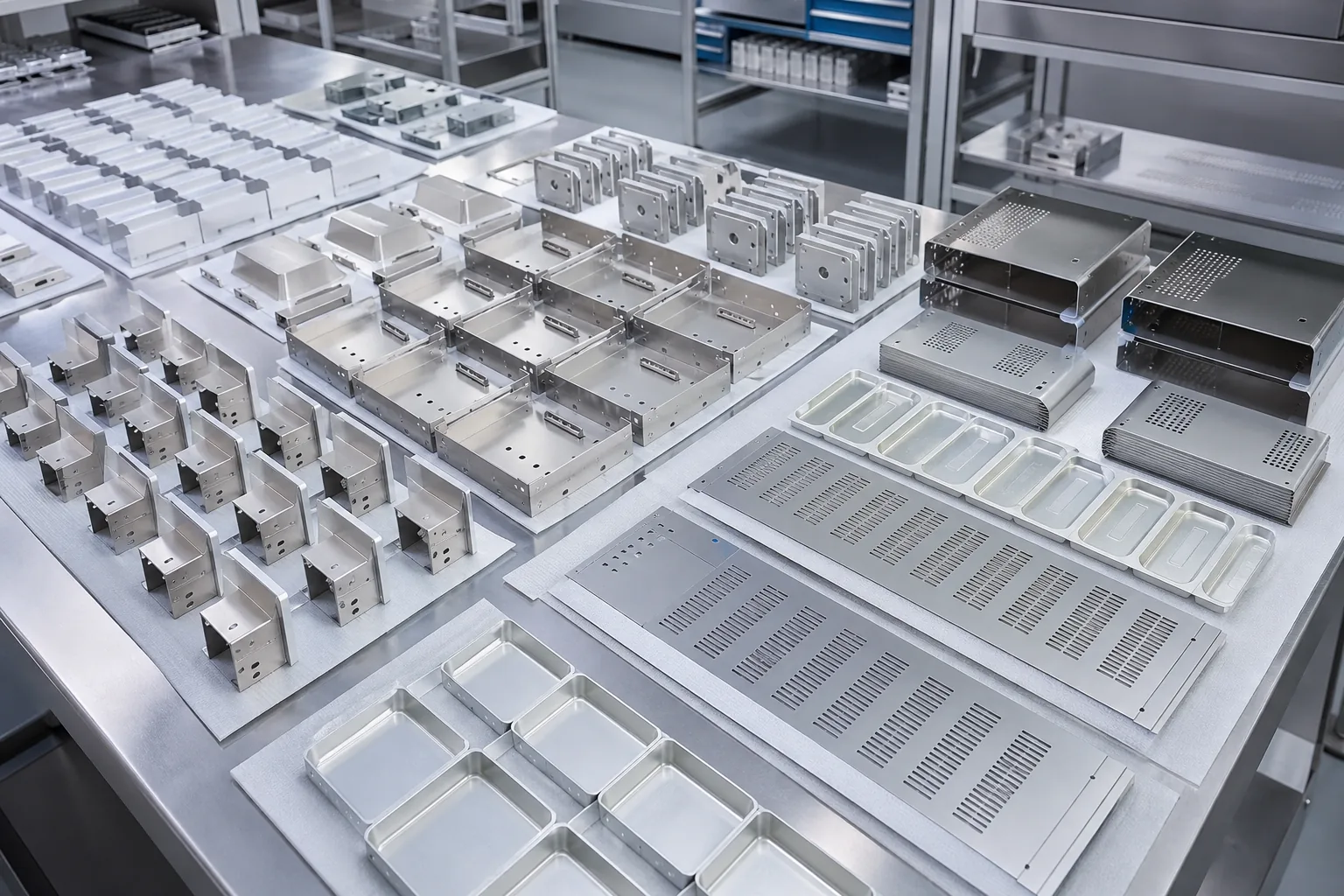 Representative batch of formed sheet metal components for OEM production
