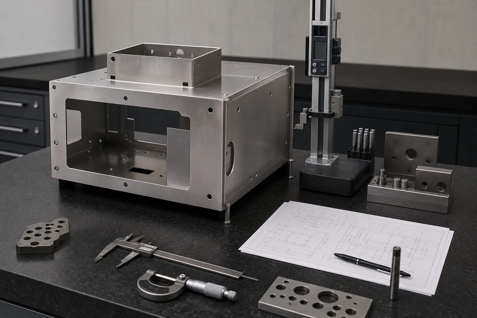 Representative dimensional inspection of a fabricated sheet metal enclosure
